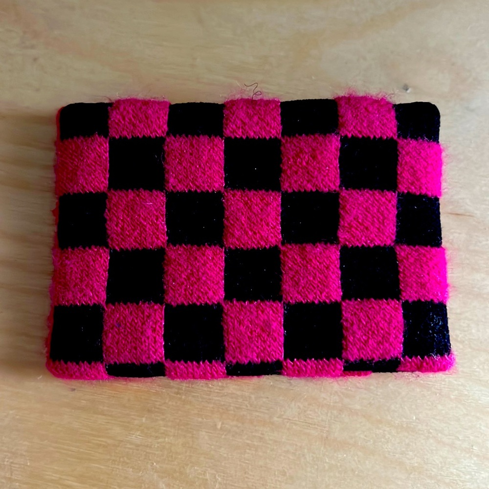 Pink Black Checkered Wristband